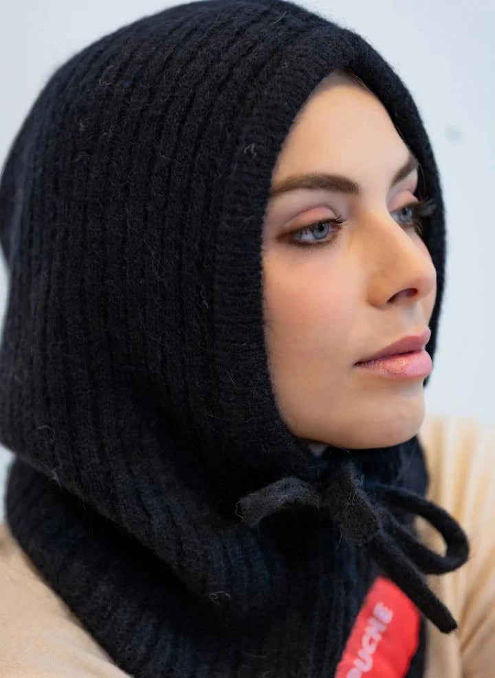 K'puche - Sudadera con capucha de alpaca Khira | Negro