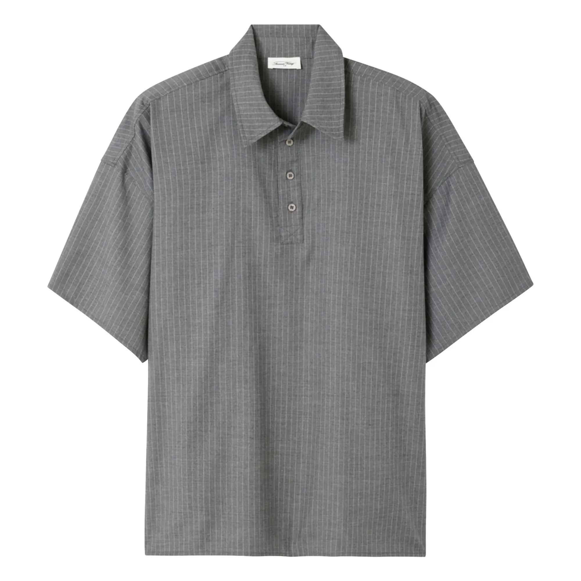American Vintage - Çizgili atlet | Gri melanj