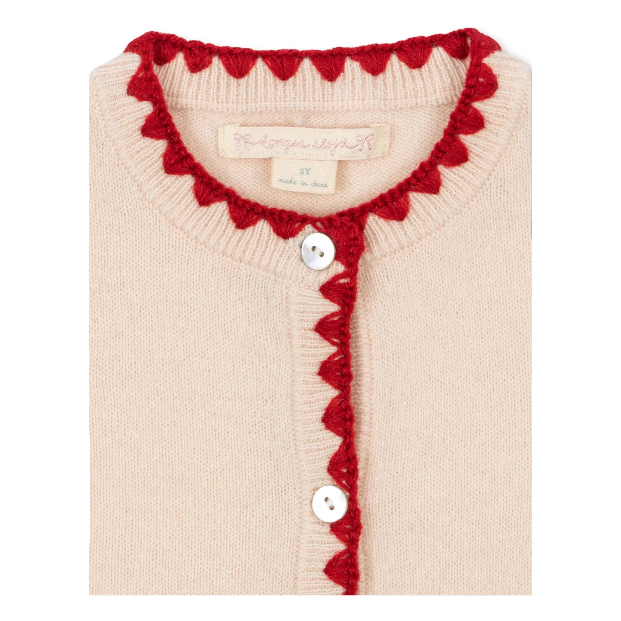 Konges Sløjd - Chaleco de lana Collette Strawberry | Crema