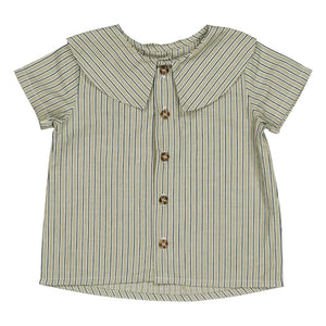 Loir - Lorette Striped Organic Cotton Shirt | Green