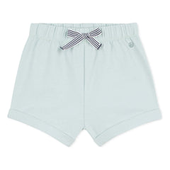 Petit Bateau - Pantalón corto de forro polar de algodón orgánico | Turquesa