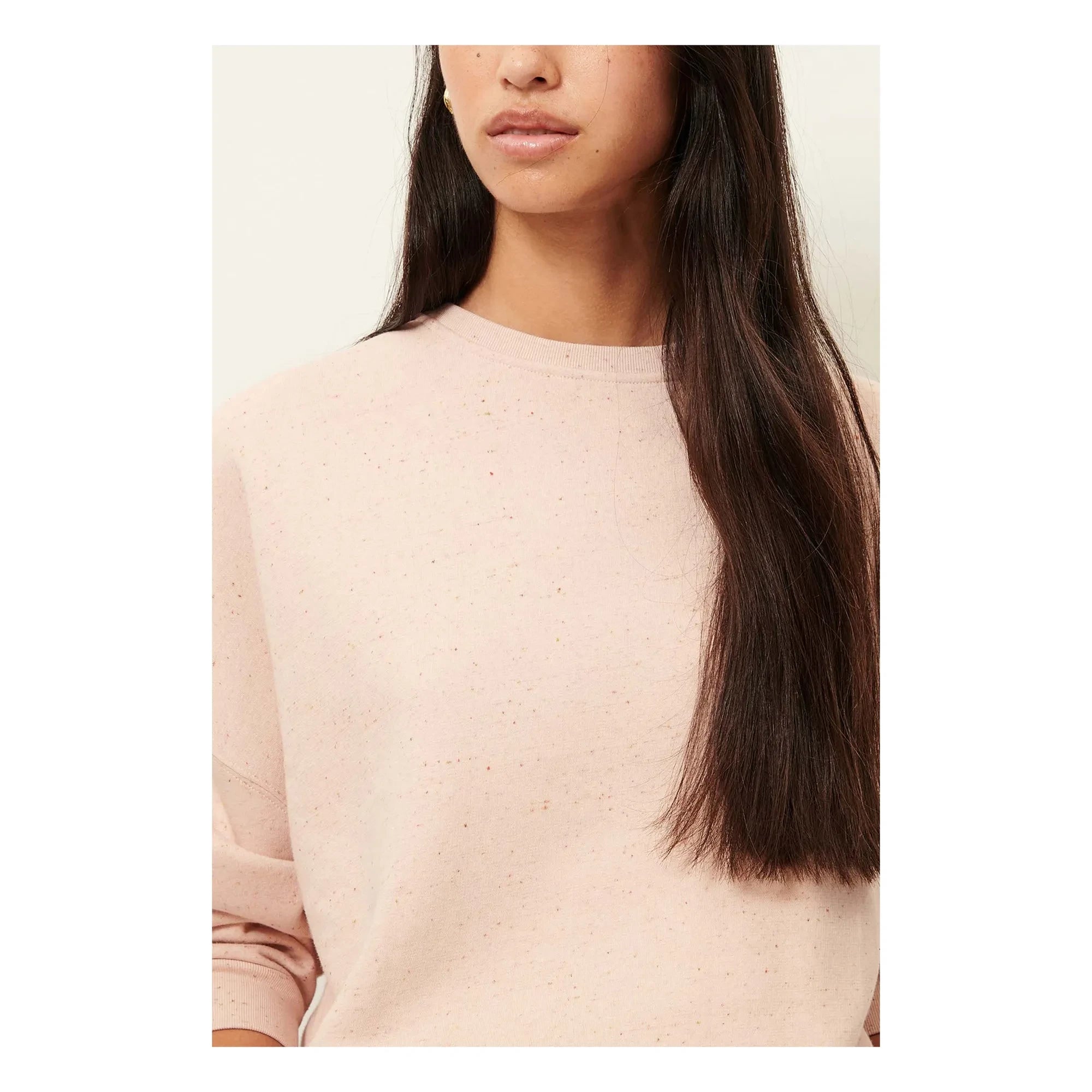 Sessùn - Sudadera Chebbi Oversize de algodón orgánico y reciclado | Rosa jaspeado