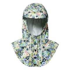 Fudoon - Sudadera con capucha impermeable de flores | Azul