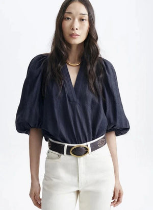 Vanessa Bruno - Bell Cotton Blouse | Navy