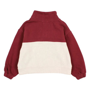 Búho - İki tonlu trucker yaka sweatshirt | Bordo