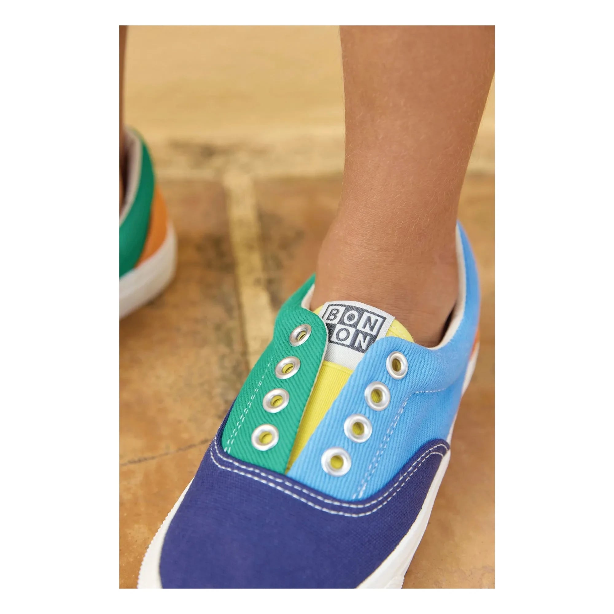 Bonton – Spitzen-Skate-Sneakers mit Gummiband | Marineblau