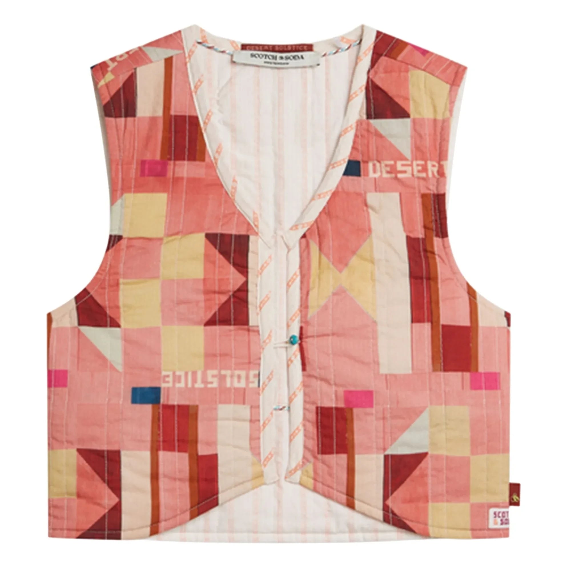 Scotch & Soda - Geometrik Çift Taraflı Yelek | Pembe