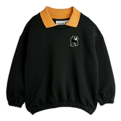 Mini Rodini - Panter yakalı sweatshirt Organik pamuk | Siyah