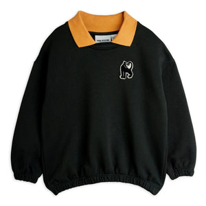 Mini Rodini - Panter yakalı sweatshirt Organik pamuk | Siyah