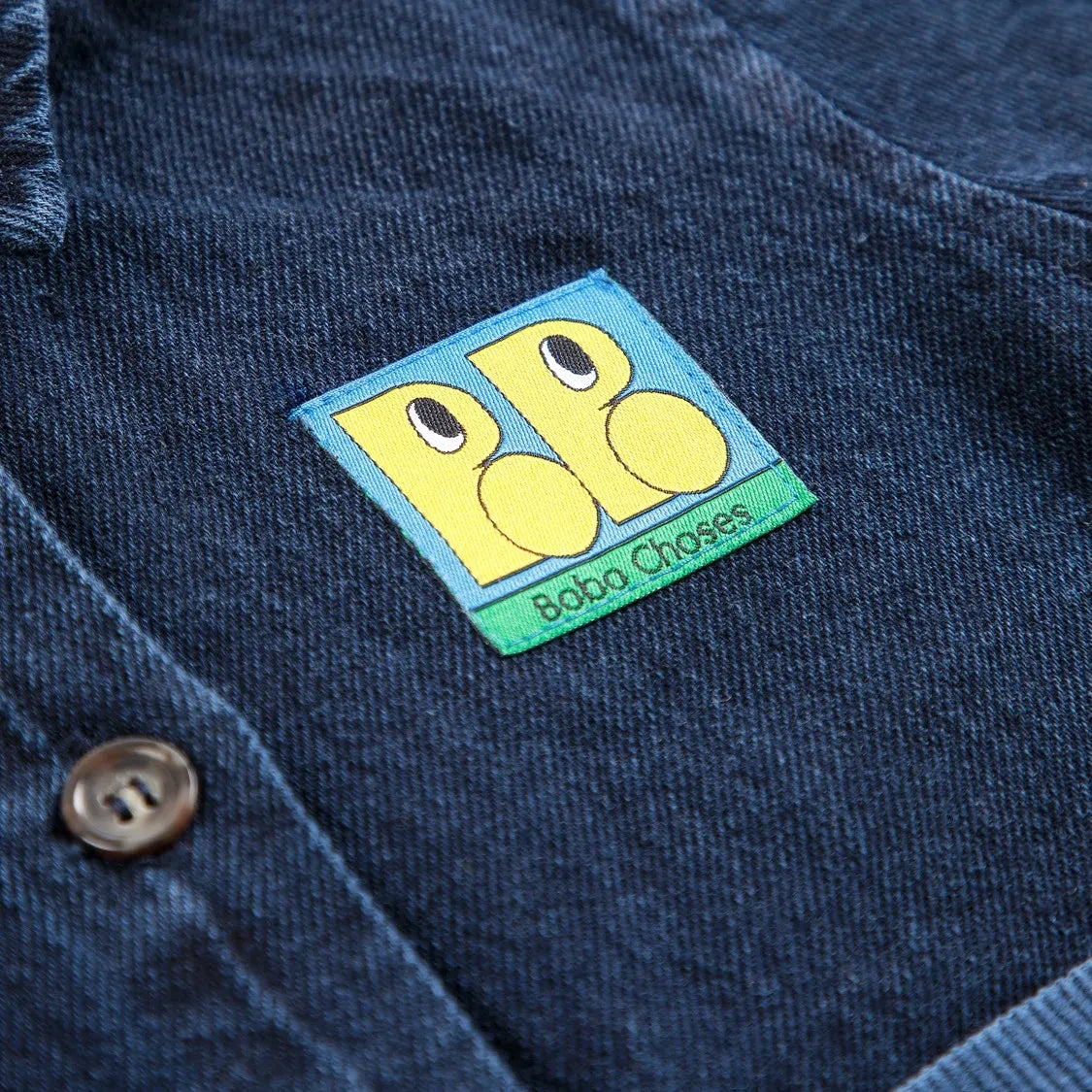 Bobo Choses - Bebek Denim Geri Dönüştürülmüş Pamuk Gömlek | Koyu Mavi