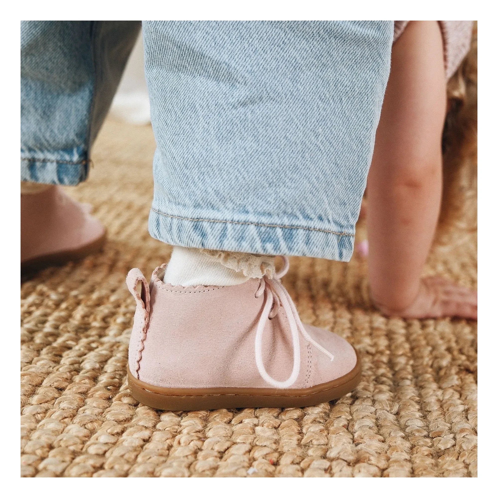 Lazare - Feston Raoul Suede Lace-Up Sneakers | Powder Pink
