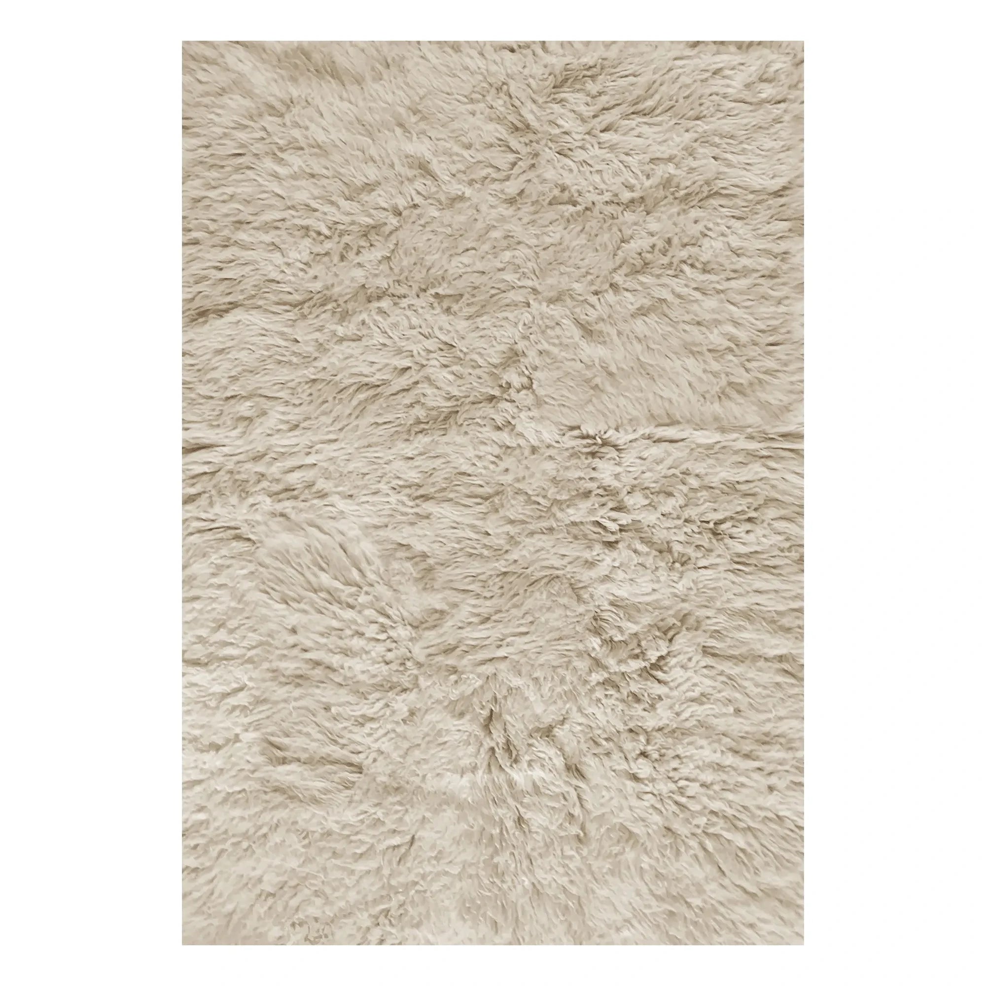 Layered - Alfombra de lana con flecos | Beige