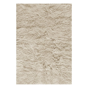 Layered - Alfombra de lana con flecos | Beige