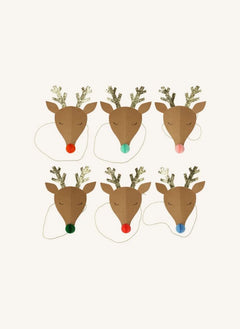 Meri Meri - Şen Geyikli Noel Şapkaları - 6'lı Set