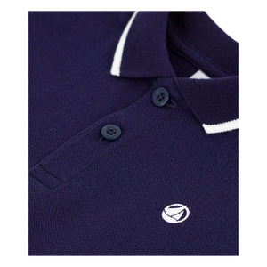 Petit Bateau - Polo de bebé de algodón orgánico | Azul noche
