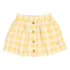 Búho - Gingham Seersucker etek | Sarı