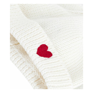 Petit Bateau - Organic Cotton Heart Hat | White