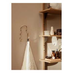 Ferm Living - Curvature Çift Duvar Kancası | Pirinç