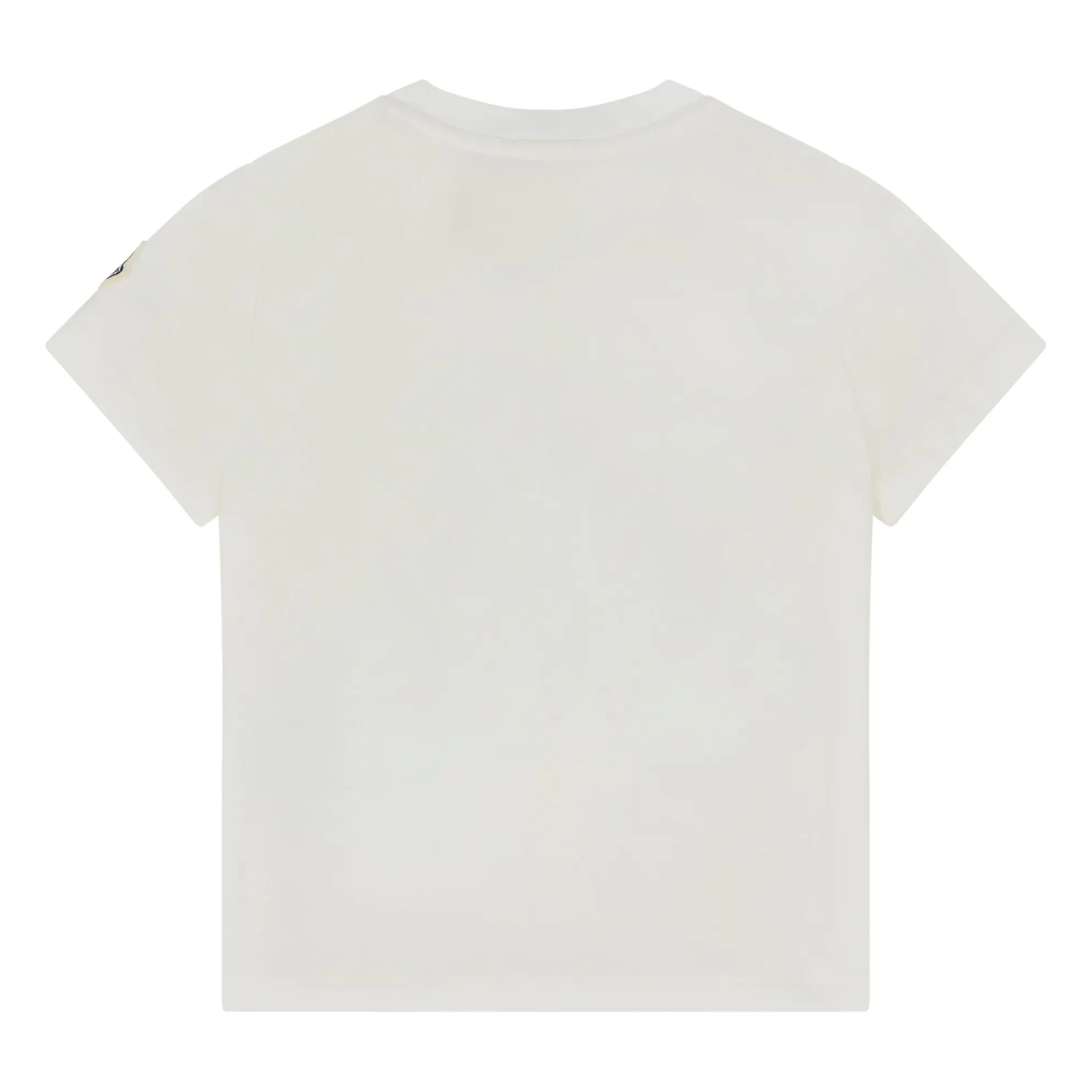 Moncler – T-Shirt mit Monogramm-Logo | Weiß