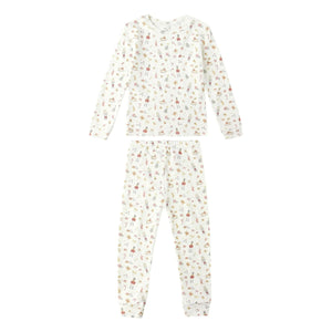 Rylee + Cru - Festive Organic Cotton Pajama Set | Ivory