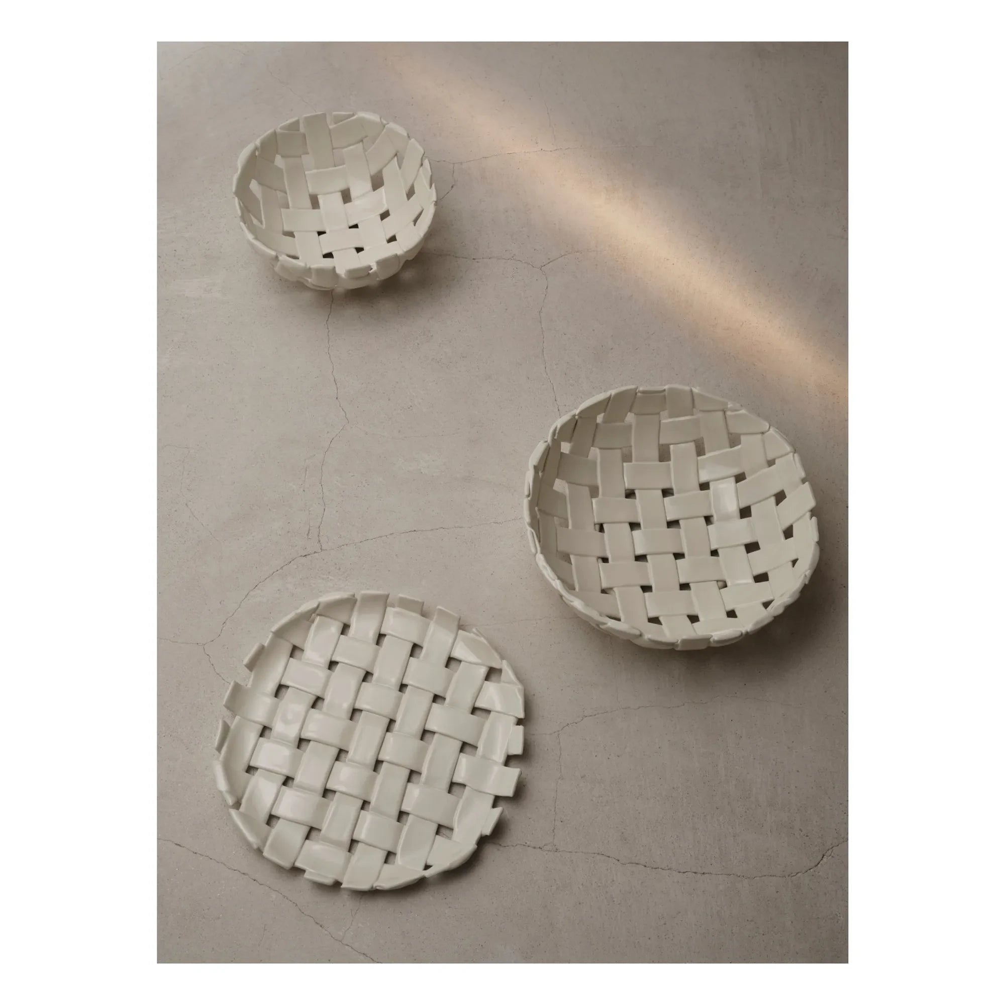 Ferm Living - Plait Ceramic Basket | Off-White