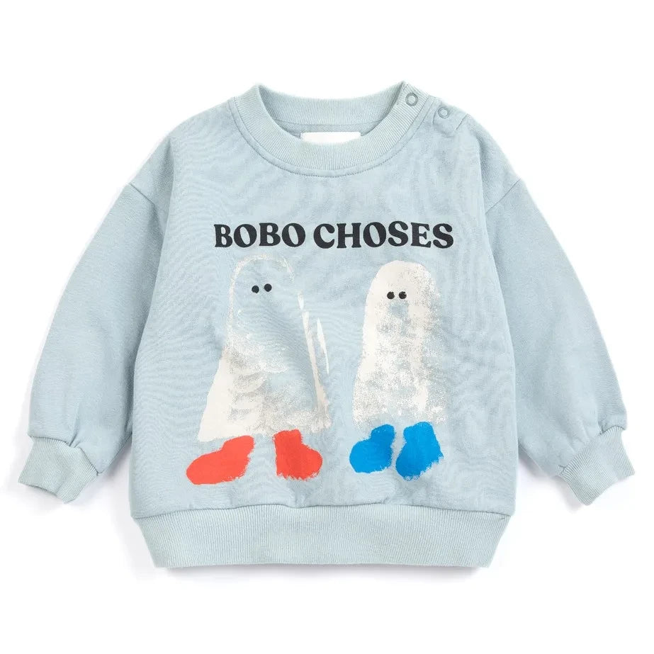 Bobo Choses - Sweat Ghosts Bobo Choses Organik Pamuk Bebek | Açık mavi
