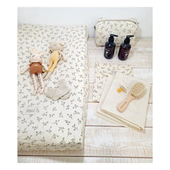 Babyshower - Wickelauflage Olive | Ecru