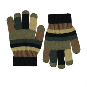 Molo - 2er-Pack Kei gestreifte Handschuhe | Dunkelblau