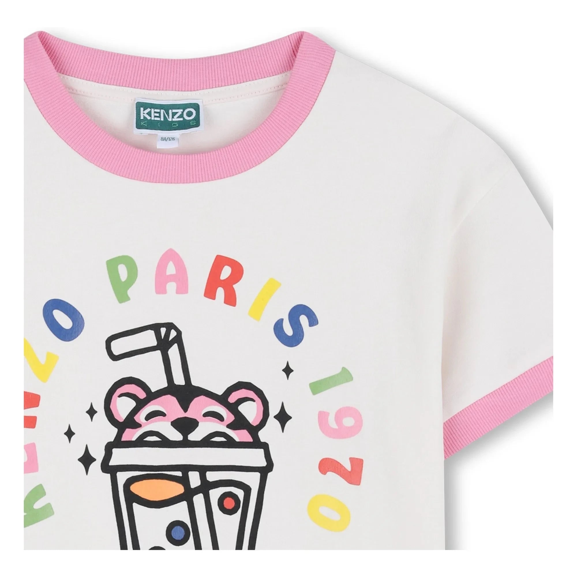 Kenzo – Happy Sweet Bubble Tiger T-Shirt | Weiß