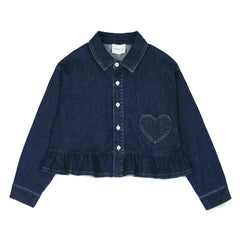 Mipounet - Camisa vaquera Love | Azul oscuro