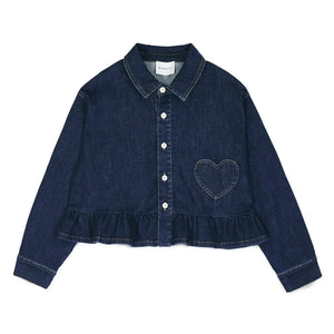 Mipounet - Camisa vaquera Love | Azul oscuro