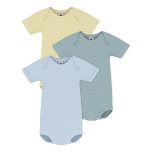 Petit Bateau - 3’lü Çizgili Body Seti | Sarı