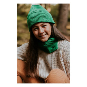 Yuki - Gorro de algodón orgánico | Verde cromo