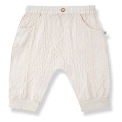 1+ in the family - Olimpo Seersucker pantolon | Ecru