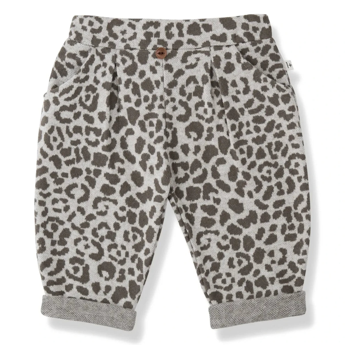 1+ in the family - Roma Leopar Polar Pantolon | Taupe kahverengi