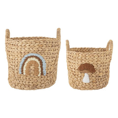 Bloomingville Mini - Agnes saklama sepetleri - 2'li Set | Bej