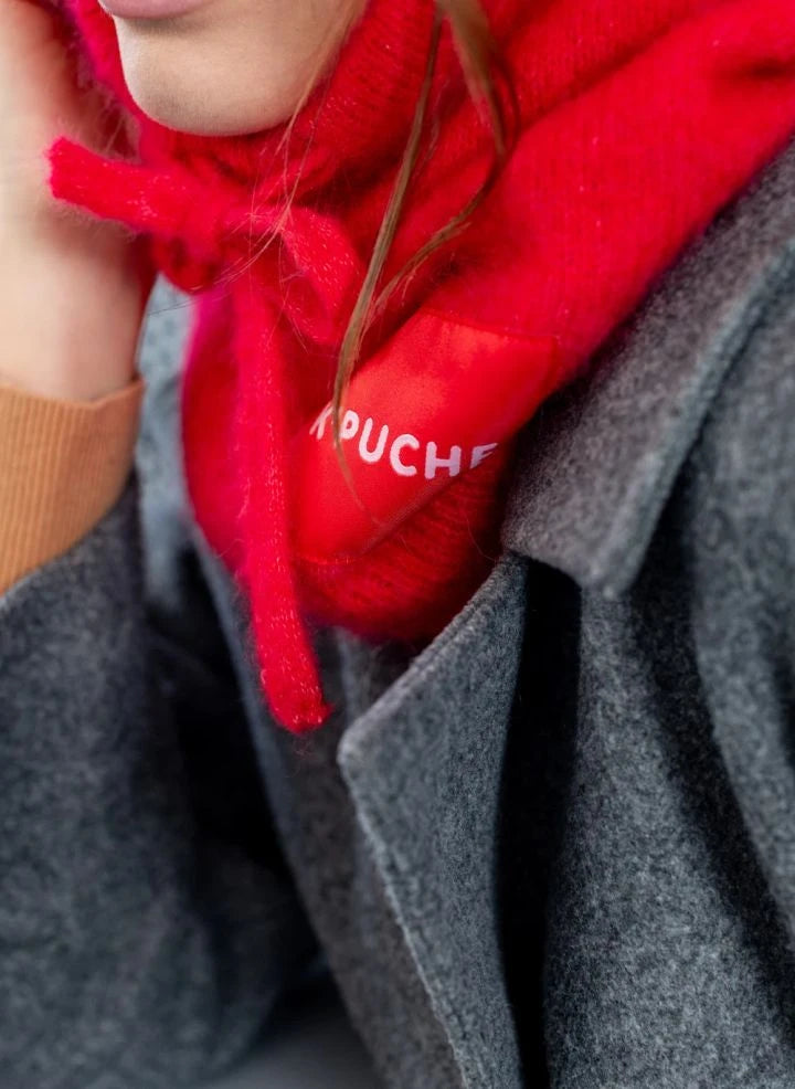 K'puche - Sudadera con capucha de alpaca Kim | Rojo