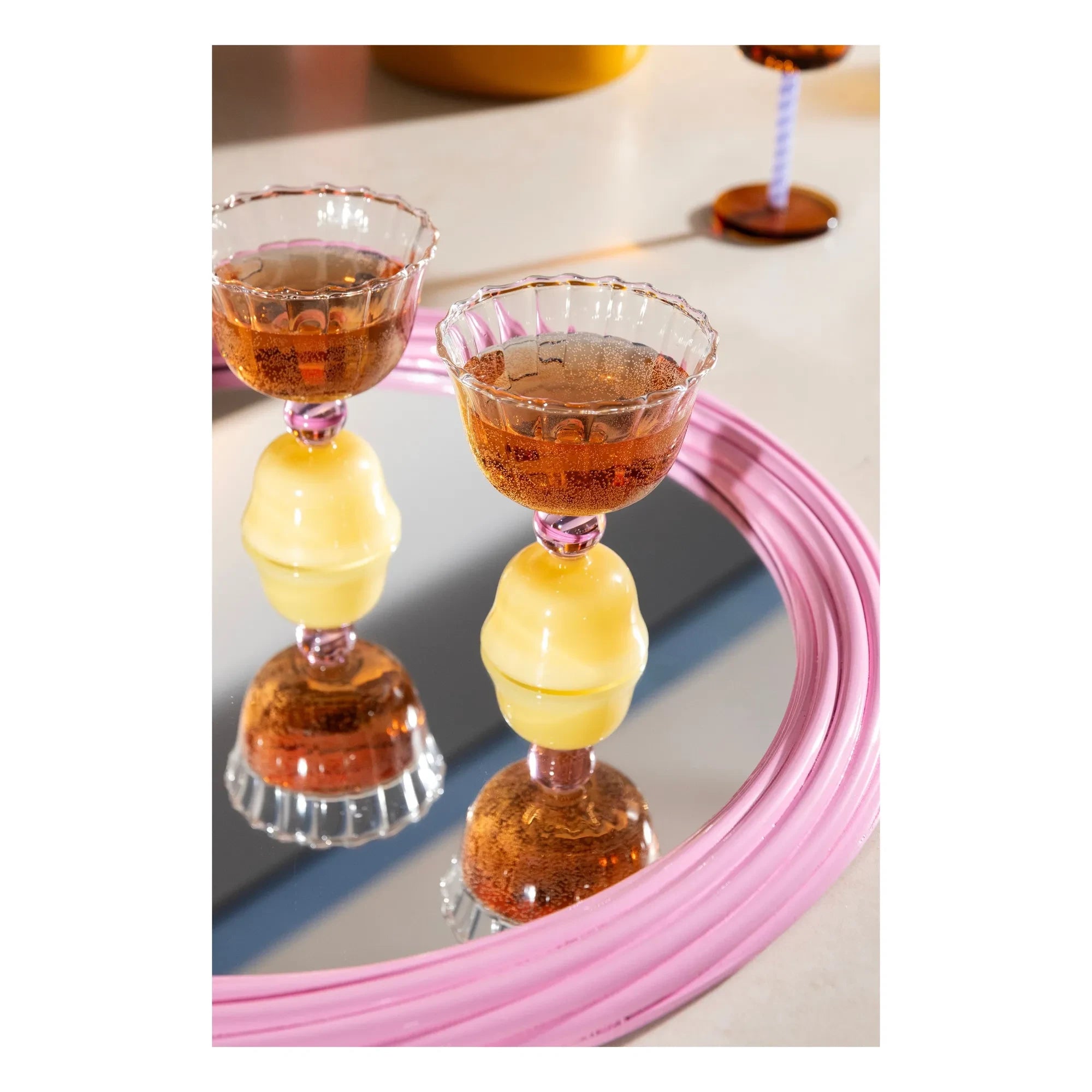 &Klevering - Copas de tulipán - Set de 2 | Amarillo