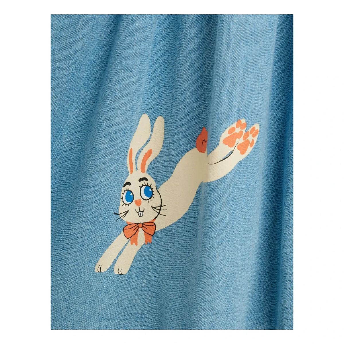 Mini Rodini - Bio-Baumwoll-Denim-Hasenkleid | Blau