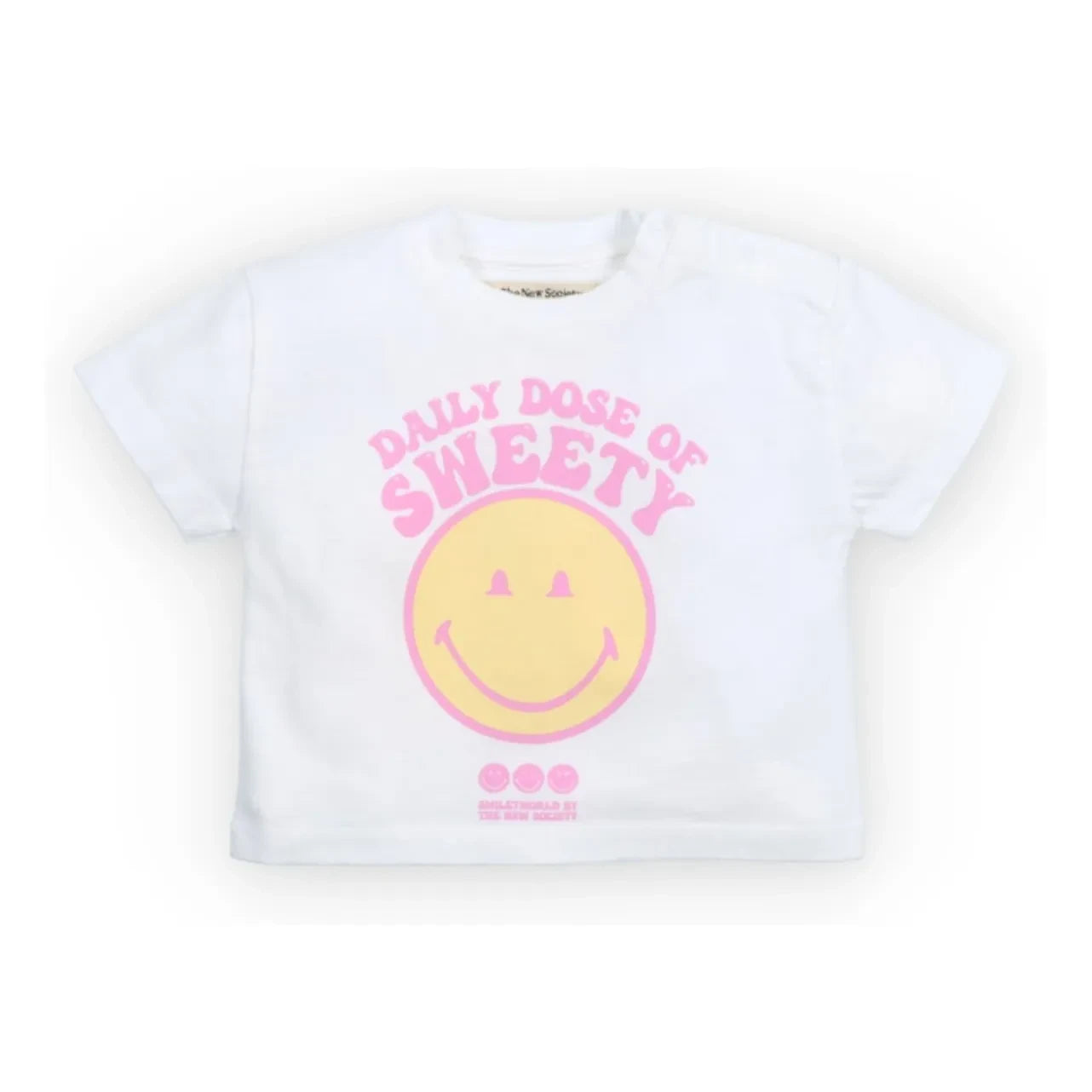 the new society - Smiley Bebek Tişörtü | Beyaz