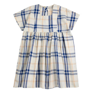 Bobo Choses - Tartan Bio-Baumwollkleid | Ecru