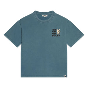 Hundred Pieces - Camiseta de algodón orgánico Finn | Azul