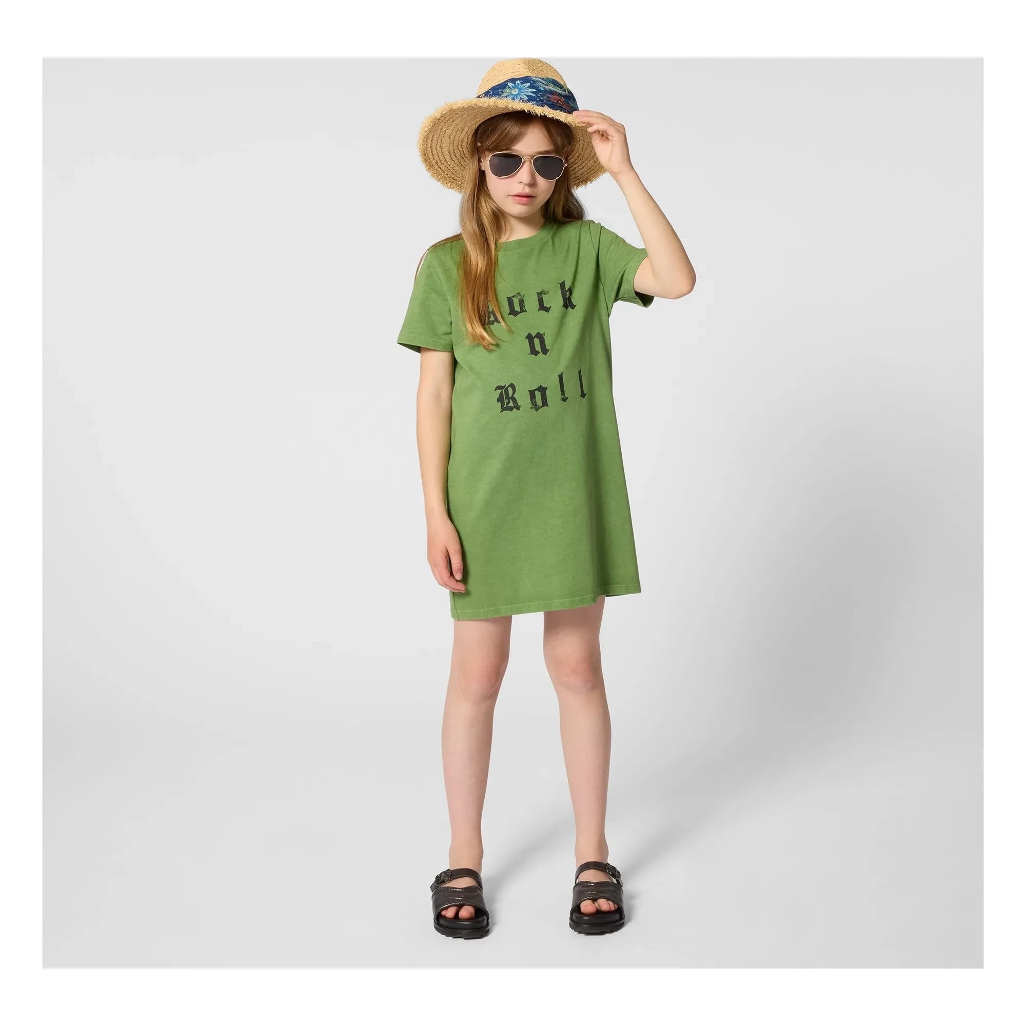 Zadig & Voltaire - Rock N Roll T-Shirt Elbise | Yeşil