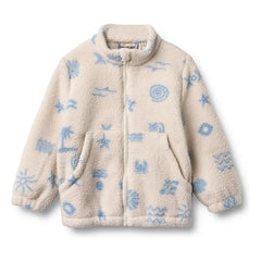 Wheat - Helge Beach Geri Dönüştürülmüş Elyaf Sherpa Ceket | Ecru