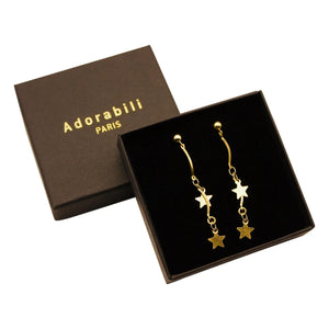 Adorabili - 2-Star Asymmetric Earrings | Gold