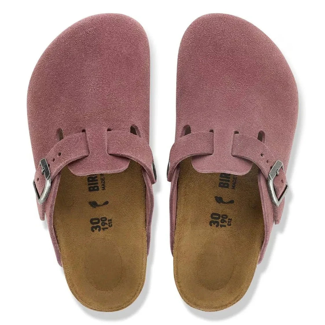 BIRKENSTOCK - Boston Süet Terlikler | Tuğla kırmızısı