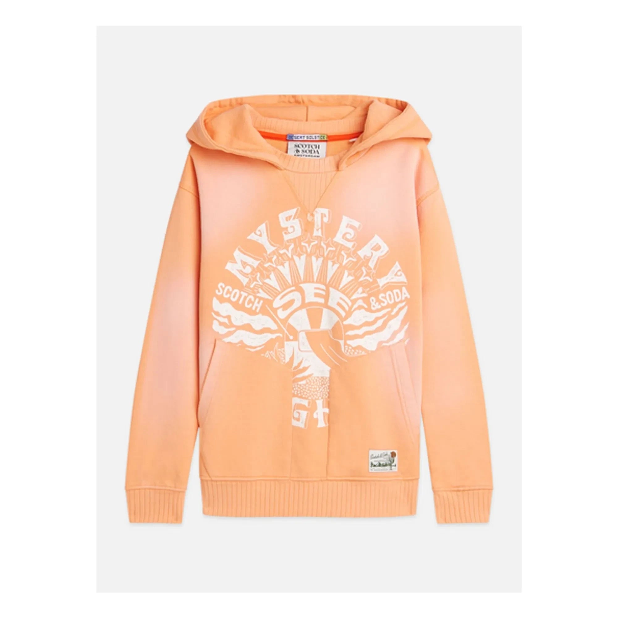 Scotch & Soda - Artwork Mystery Kapuzen-Sweatshirt | Koralle