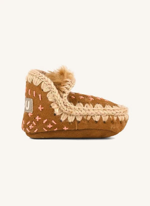 Mou - Eskimo Sashiko Botlar | Cognac