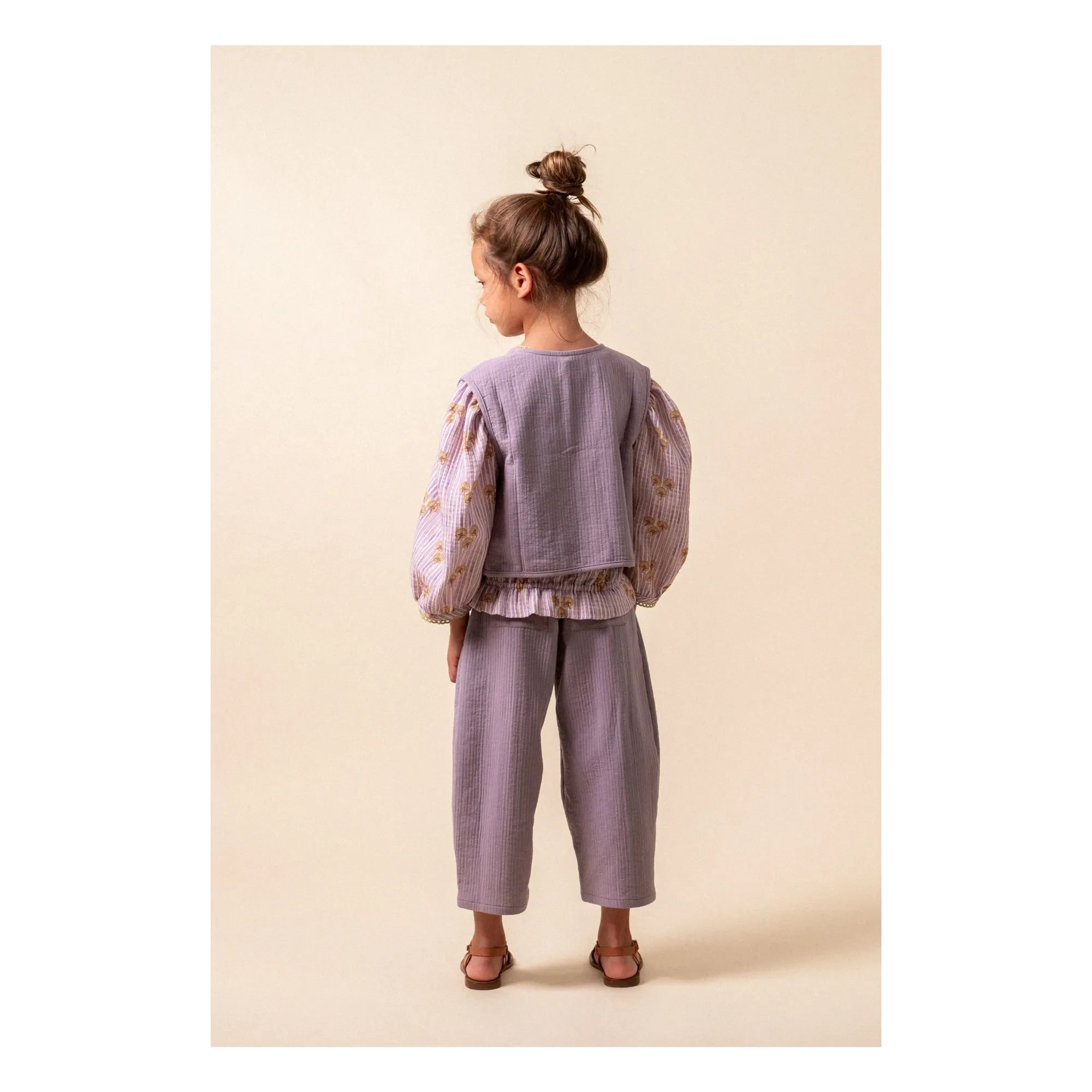birinit - Weite Antike Bio-Baumwoll-Gaze-Hose | Vison