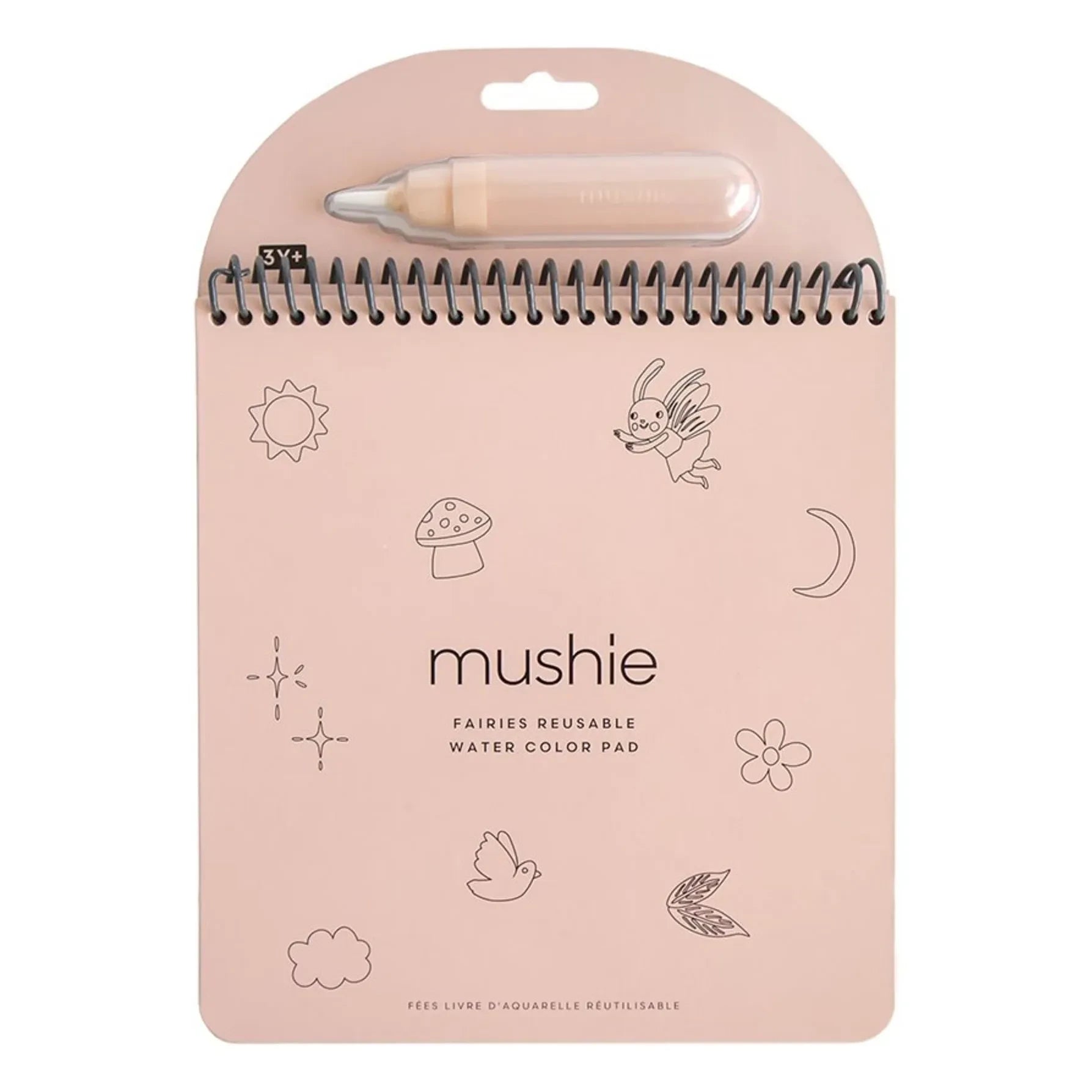 Mushie - Libro de colorear borrable de hadas | Rosa